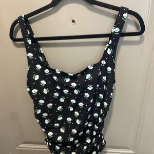 Anne Cole One Piece Black Floral Swimsuit